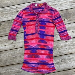 Vintage 90s Missoni Button Up Abstract Dress